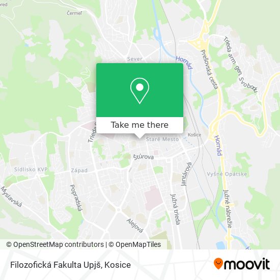 Filozofická Fakulta Upjš map