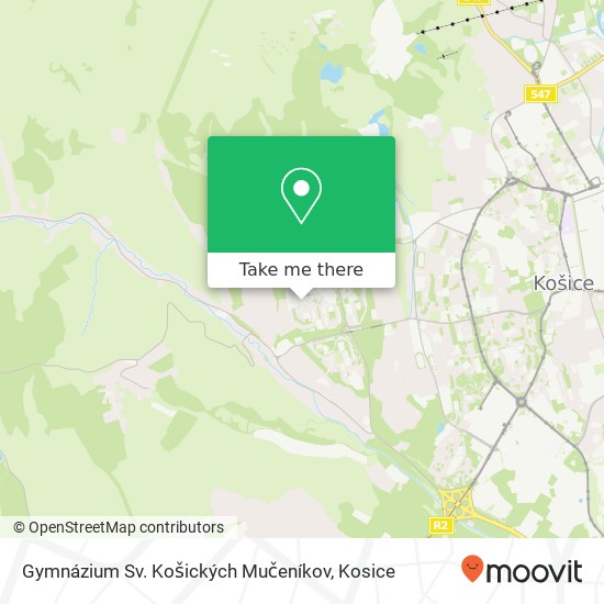 Gymnázium Sv. Košických Mučeníkov map