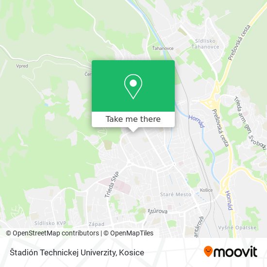 Štadión Technickej Univerzity map