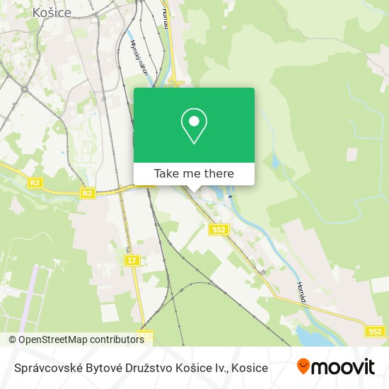 Správcovské Bytové Družstvo Košice Iv. map