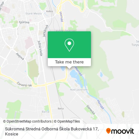 Súkromná Stredná Odborná Škola Bukovecká 17 map