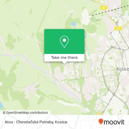 Atos - Chovsteľské Potreby map