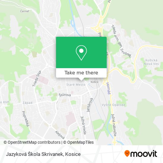 Jazyková Škola Skrivanek map