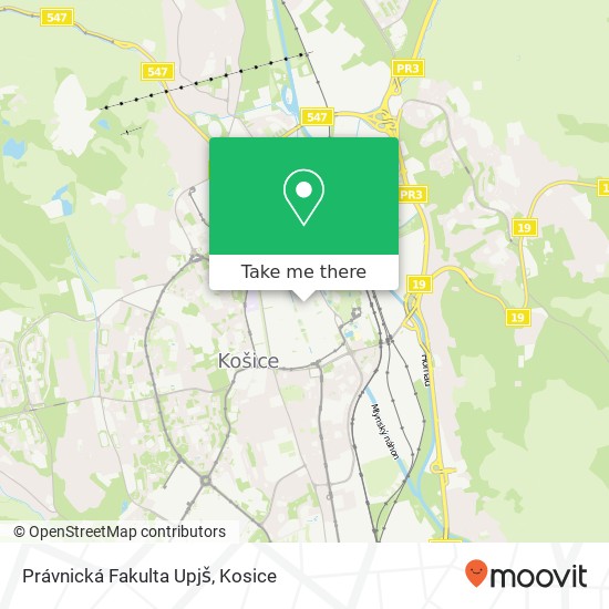 Právnická Fakulta Upjš map