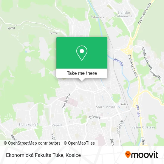 Ekonomická Fakulta Tuke map