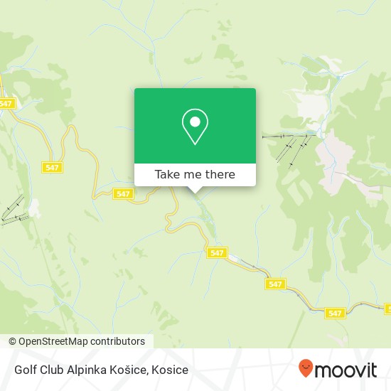 Golf Club Alpinka Košice map