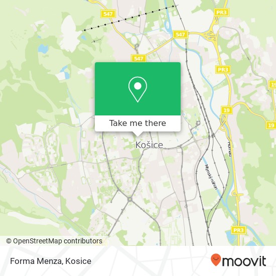 Forma Menza map