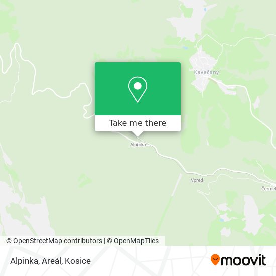 Alpinka, Areál map