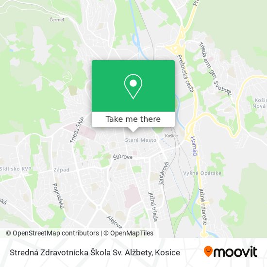 Stredná Zdravotnícka Škola Sv. Alžbety map