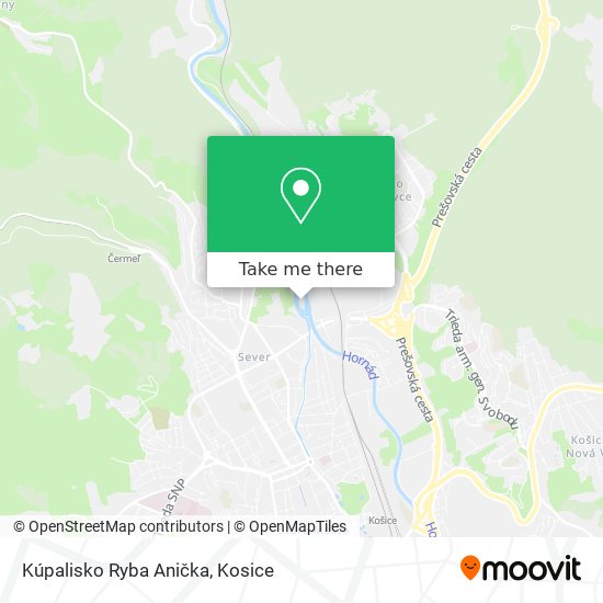 Kúpalisko Ryba Anička map