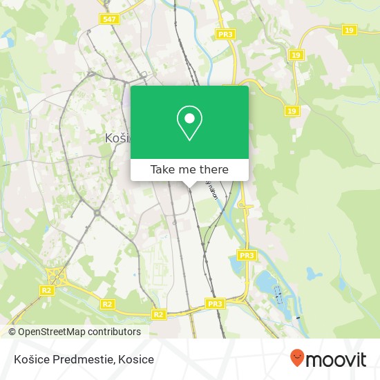 Košice Predmestie map