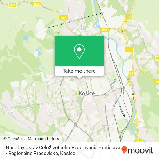 Národný Ústav Celoživotného Vzdelávania Bratislava - Regionálne Pracovisko map