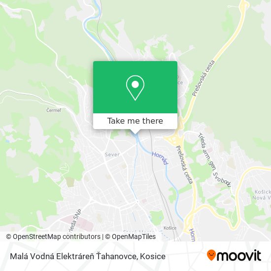 Malá Vodná Elektráreň Ťahanovce map