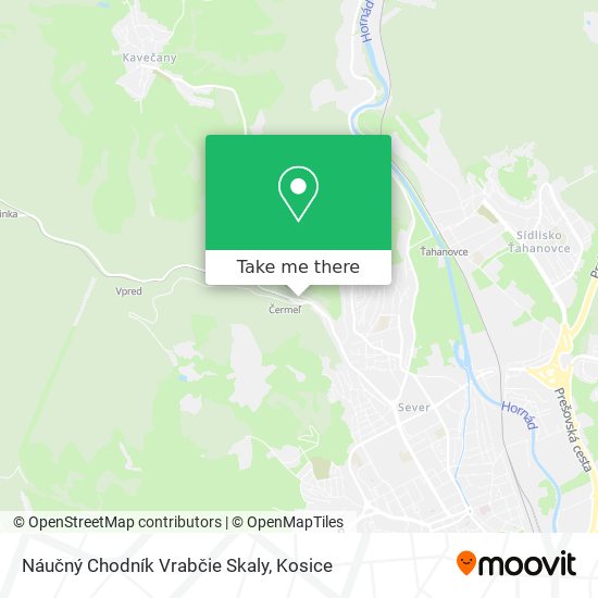 Náučný Chodník Vrabčie Skaly map