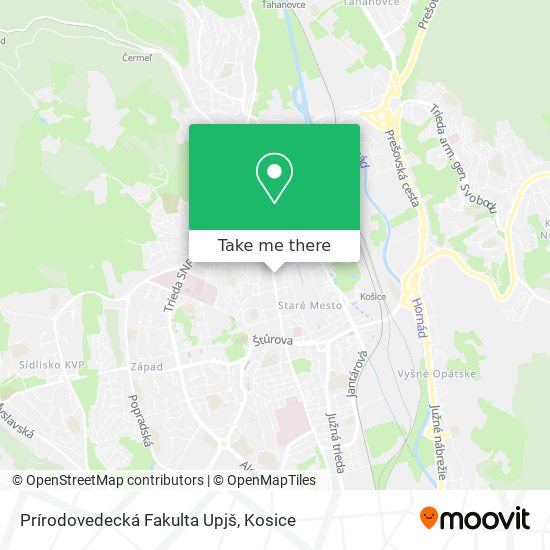 Prírodovedecká Fakulta Upjš map