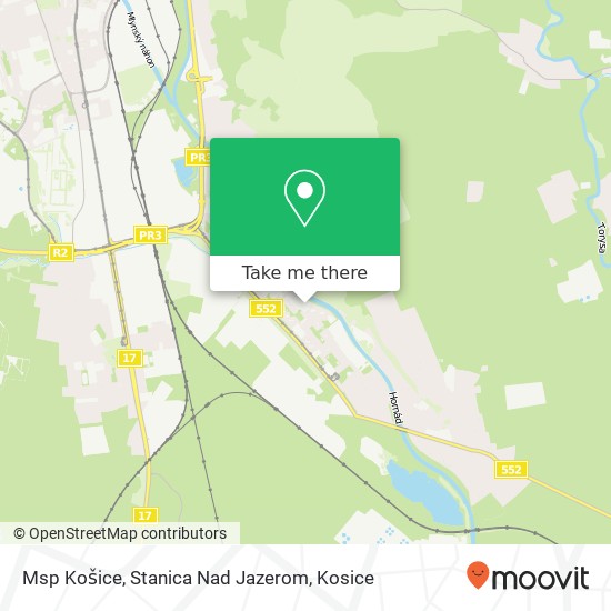 Msp Košice, Stanica Nad Jazerom map