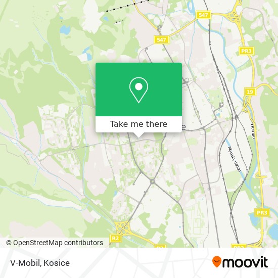 V-Mobil map