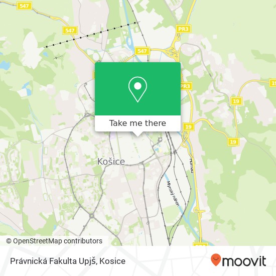 Právnická Fakulta Upjš map