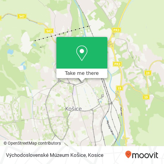 Východoslovenské Múzeum Košice map