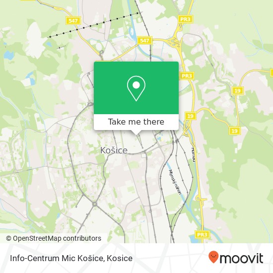 Info-Centrum Mic Košice map