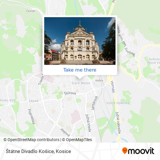 Štátne Divadlo Košice map