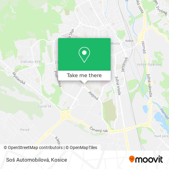 Soš Automobilová map