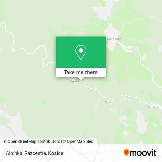 Alpínka, Rázcestie map