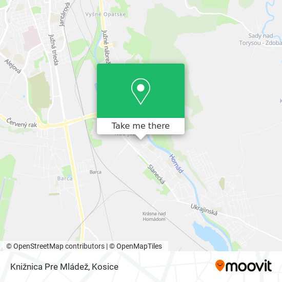 Knižnica Pre Mládež map