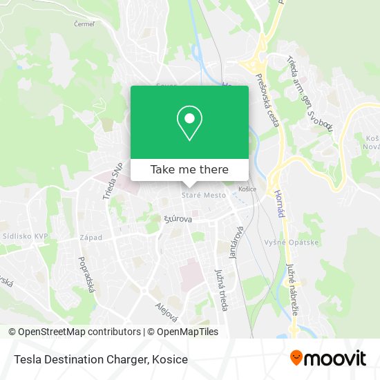 Tesla Destination Charger map