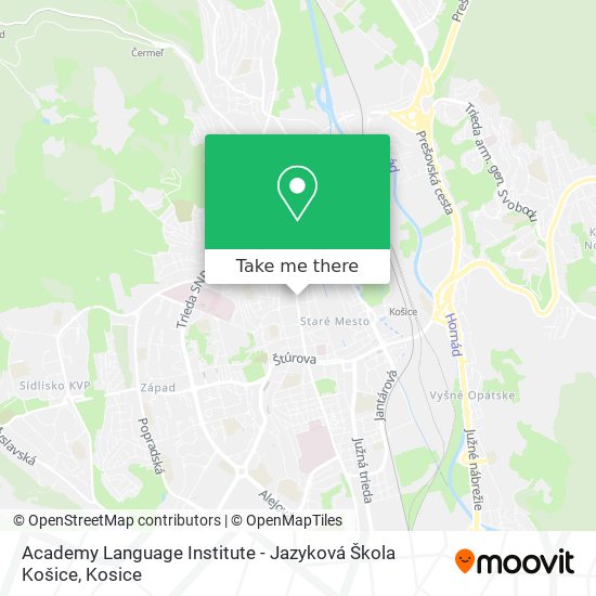 Academy Language Institute - Jazyková Škola Košice map