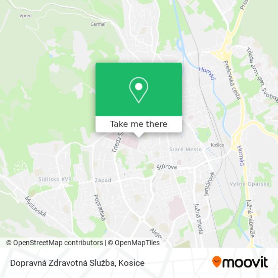 Dopravná Zdravotná Služba map