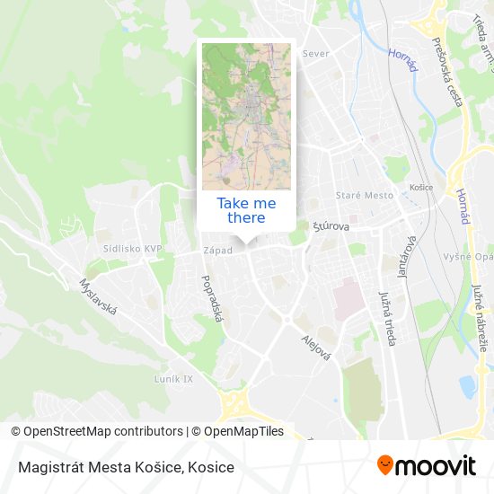 Magistrát Mesta Košice map