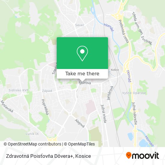 Zdravotná Poisťovňa Dôvera+ map