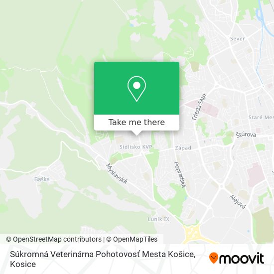 Súkromná Veterinárna Pohotovosť Mesta Košice map