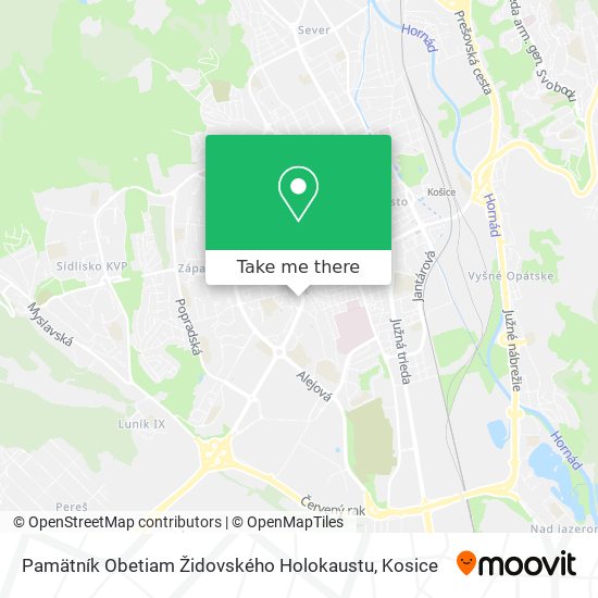 Pamätník Obetiam Židovského Holokaustu map