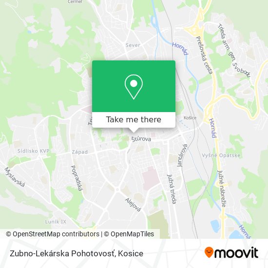 Zubno-Lekárska Pohotovosť map