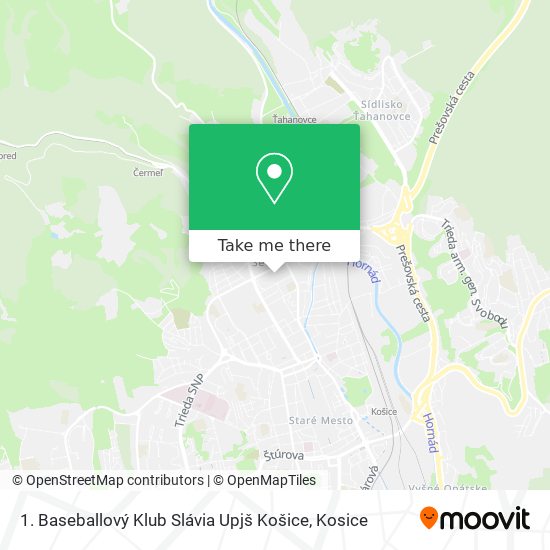 1. Baseballový Klub Slávia Upjš Košice map