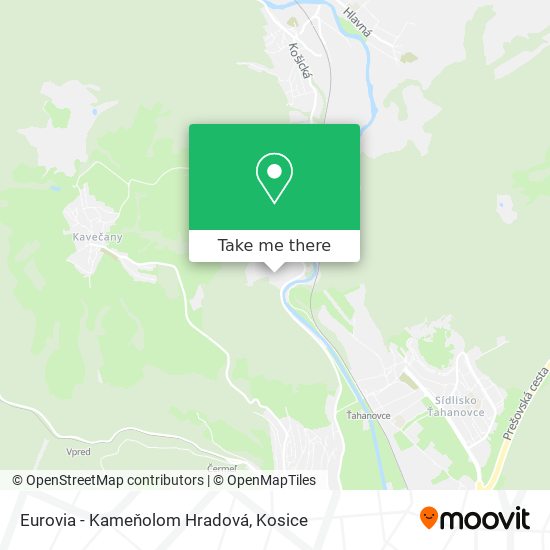 Eurovia - Kameňolom Hradová map