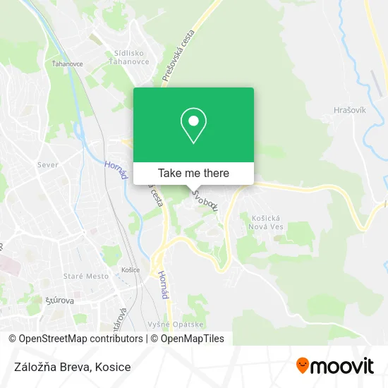 Záložňa Breva map