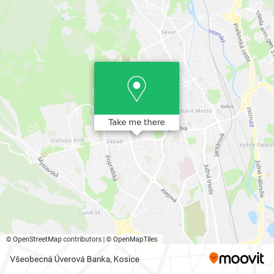 Všeobecná Úverová Banka map