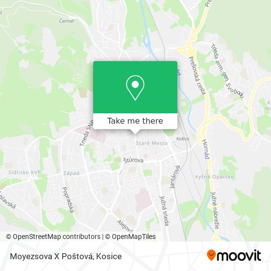 Moyezsova X Poštová map