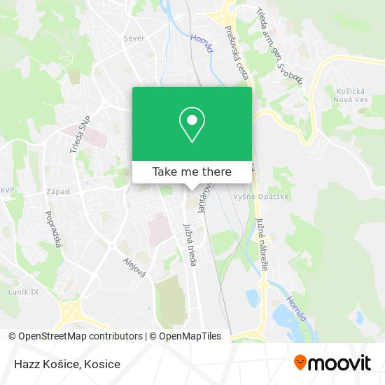 Hazz Košice map