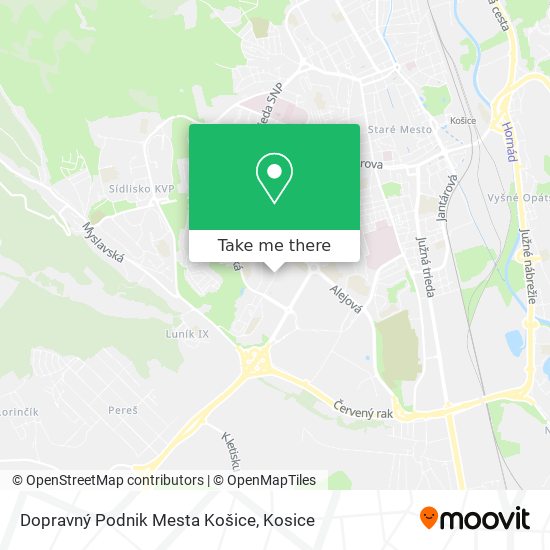 Dopravný Podnik Mesta Košice map