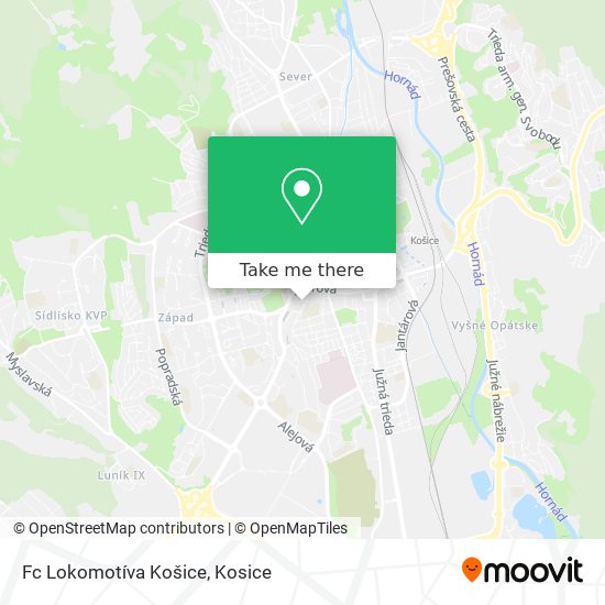 Fc Lokomotíva Košice map