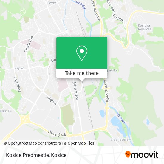 Košice Predmestie map