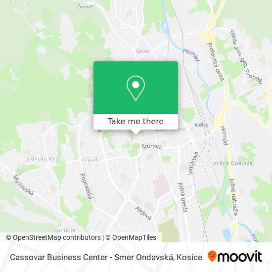 Cassovar Business Center - Smer Ondavská map