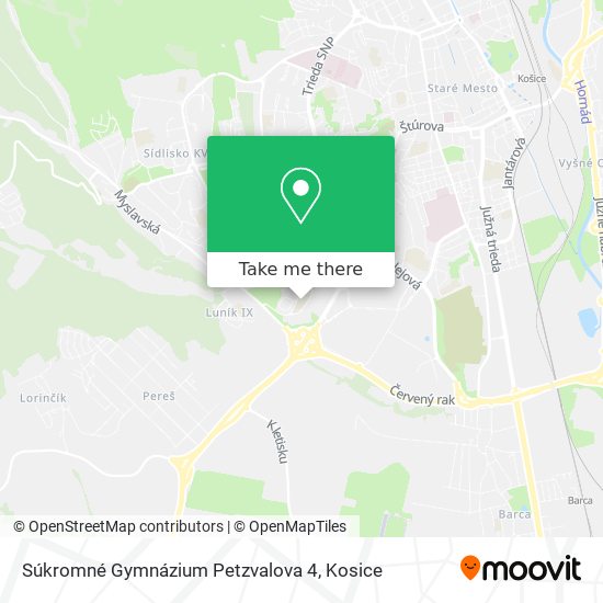 Súkromné Gymnázium Petzvalova 4 map