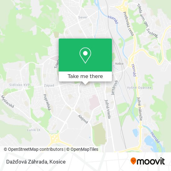 Dažďová Záhrada map