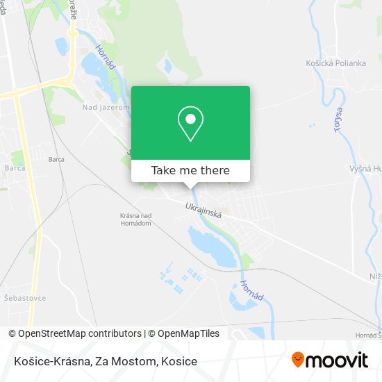 Košice-Krásna, Za Mostom map