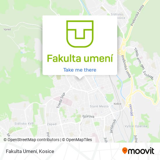 Fakulta Umení map